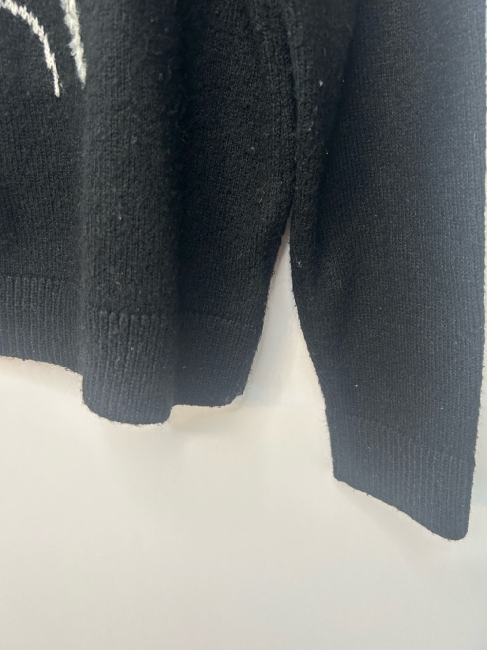 By Anthropologie Women’s Black and White Deer Sweater, Size Medium - Picture 8 of 12